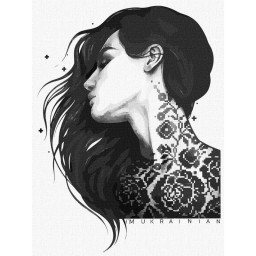 Картина за номерами "Я-українка" ©lesya_nedzelska_art Ідейка KHO4952, 30х40 см