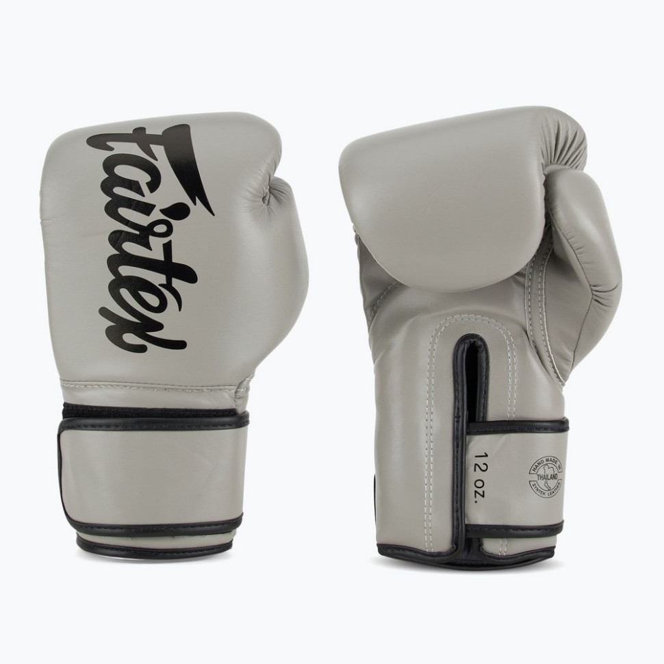 Боксерские перчатки BGV14 Fairtex BGV14_14oz_Grey 14 унций (бинты в комплекте)