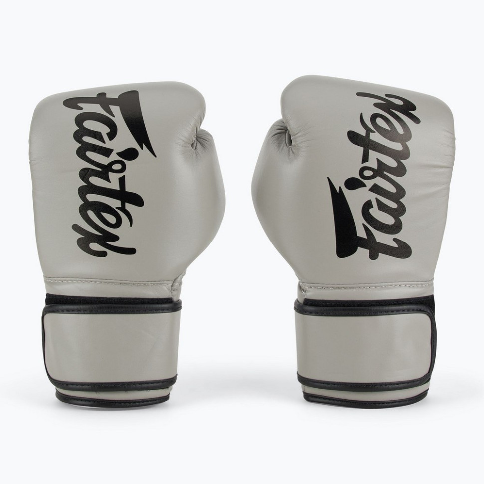 Боксерские перчатки BGV14 Fairtex BGV14_14oz_Grey 14 унций (бинты в комплекте)