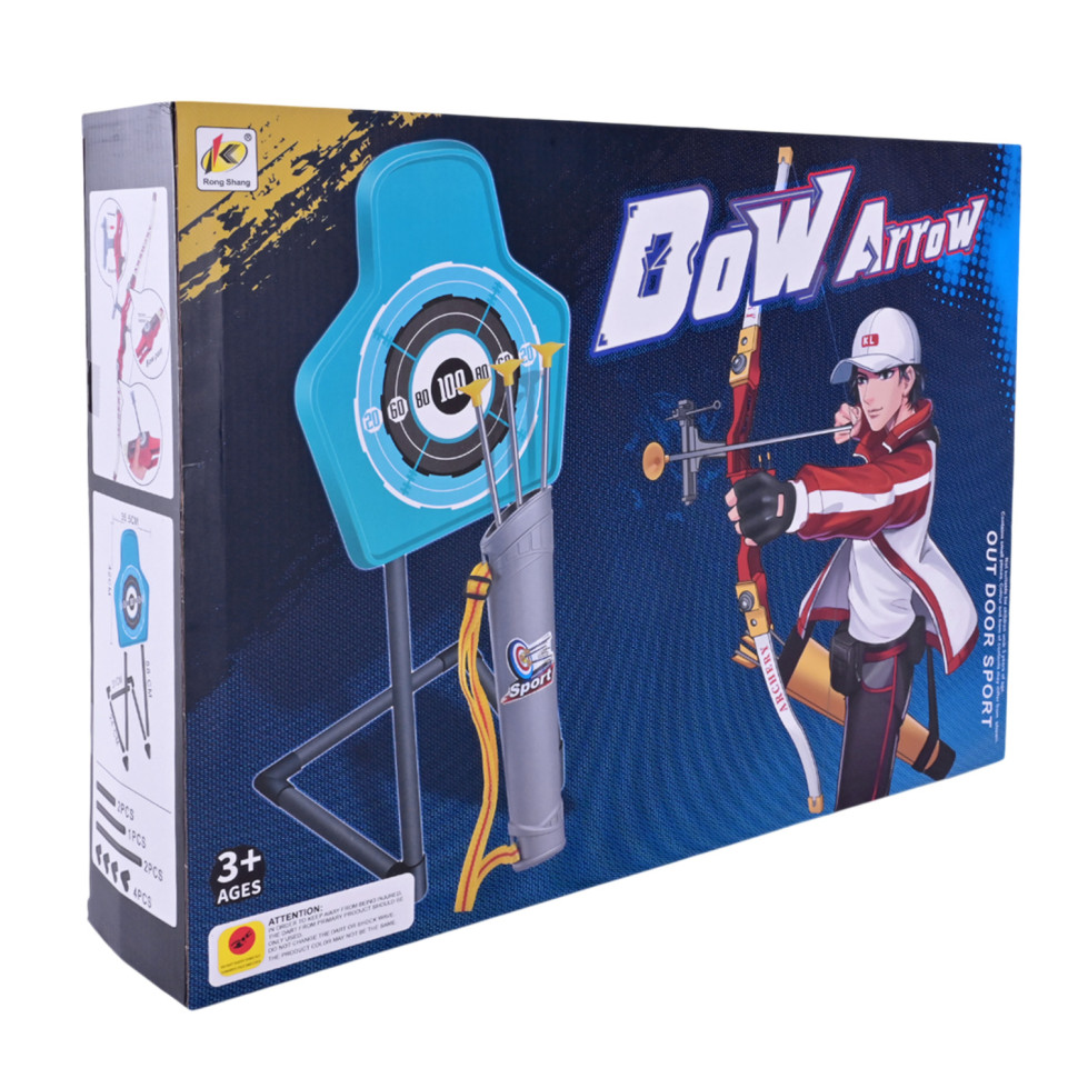 Ігровий набір Лук з мішенню Bambi 801D сагайдак, 3 стріли на присосках