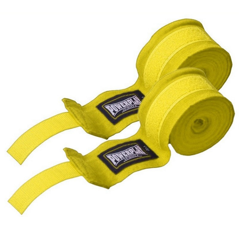 Бинты для бокса 3046 NYLON PowerPlay PP_3046_3m_Yellow, Желтые (3м)