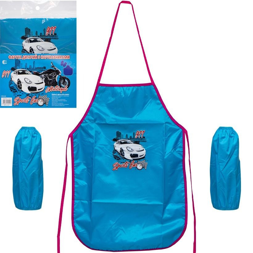 Фартух дитячий з нарукавниками для хлопчиків COLOR-IT CR5520(Blue) 54х37 см (80433)