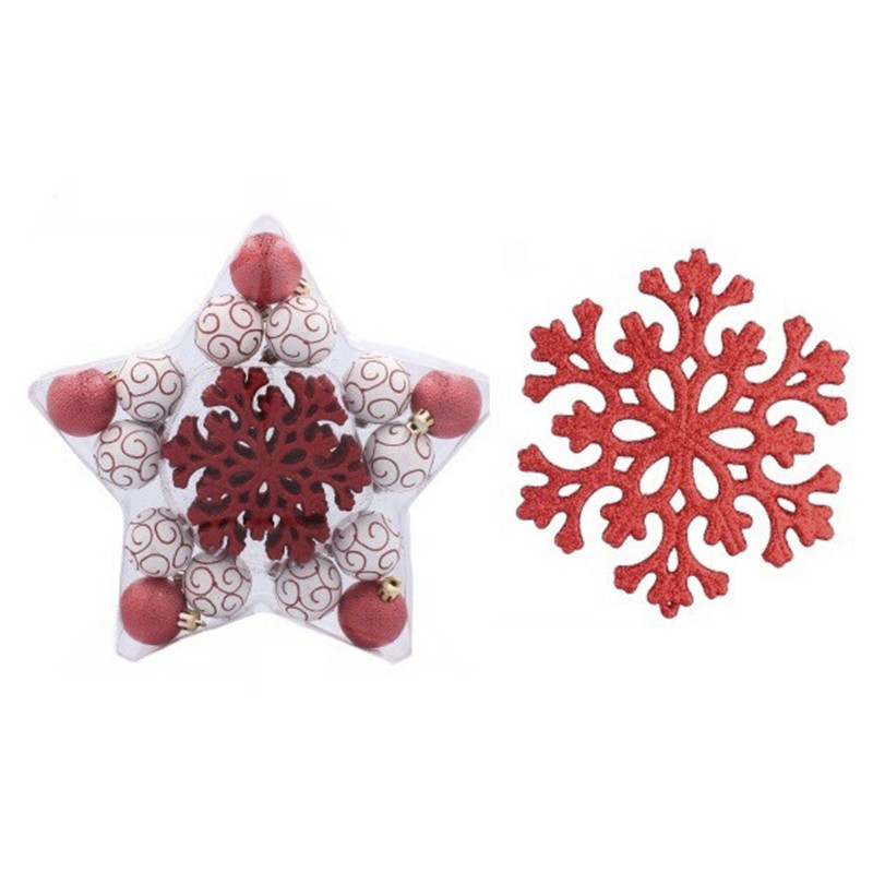 Набір пластикових кульок Зірка Chomik 5900779804746_1, 25 шт, білий з червоним