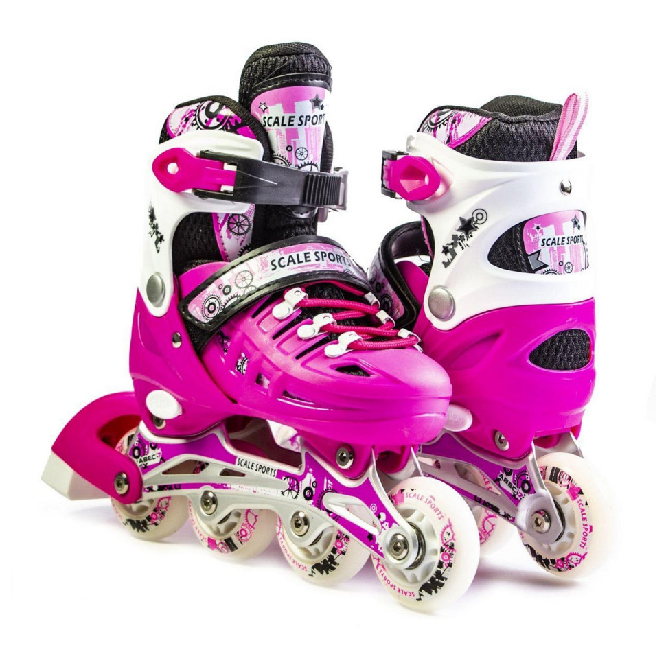 Детские раздвижные ролики LF 905 Scale Sports 1516215648 Pink, размер 29-33