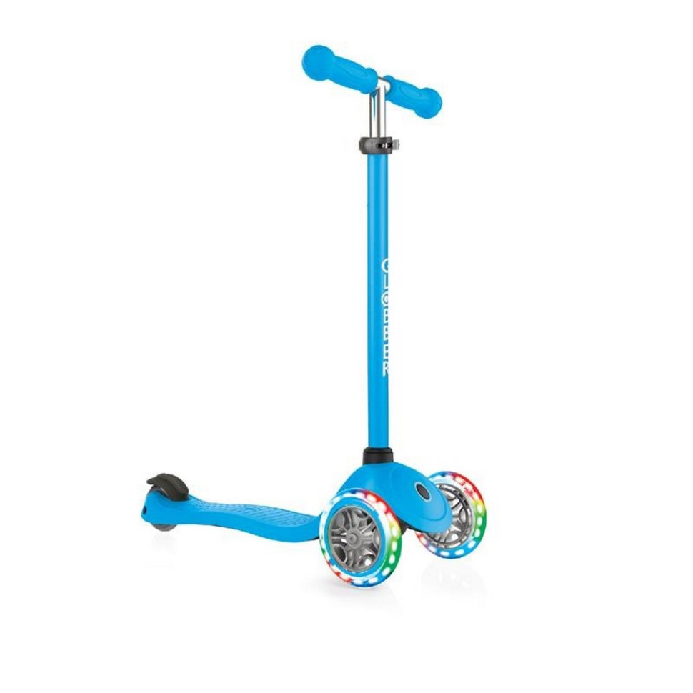 Самокат трехколесный PRIMO LIGHTS GLOBBER 423-101-3 голубой, колеса с подсветкой