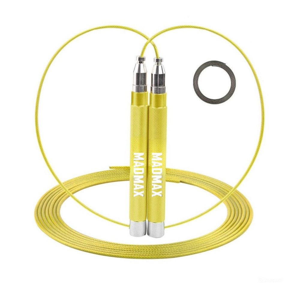 Скакалка швидкісна на підшипниках MFA-286 Speed jump rope MadMax MFA-286-YEL-U, Yellow