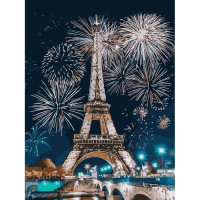 Картина по номерам Идейка "Огни Парижа" 30х40 см KHO3572
