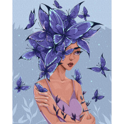 Картина за номерами "Думки-метелики" ©lien_illustration Ідейка KHO2585, 40х50 см