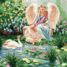 Картина за номерами. Rainbow Art "Ангел і дитина" GX34548-RA 
