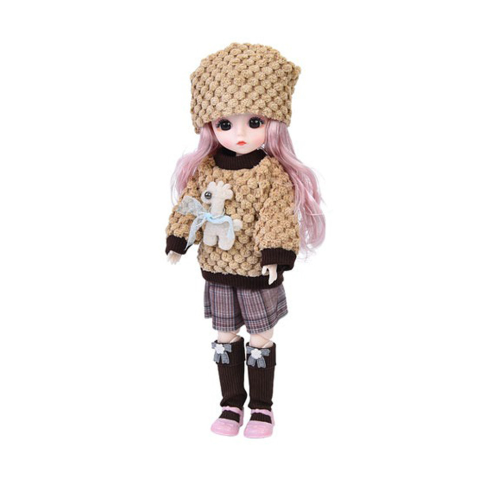 Детская игровая кукла Bambi F0322(Brown-1) шарнирная, размер 29 см