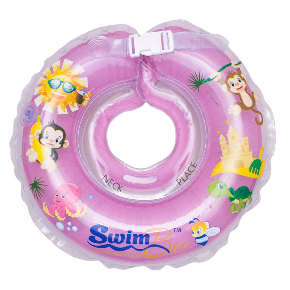 Дитячий круг для купання SwimBee 1111-SB-01 бузковий, виготовлений з екологічного матеріалу