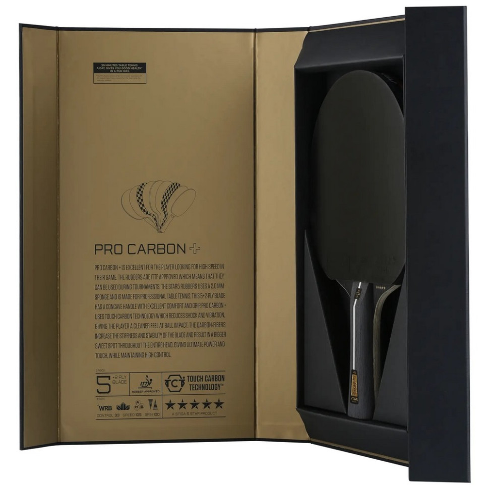 Ракетка для настільного тенісу Pro Carbon Plus 5 Star FL Stiga 931105 (1215-2820-01)