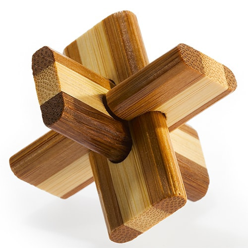 Головоломка Double Cross (Подвійний Хрест) 3D Bamboo 473125 по цене 175 грн.
