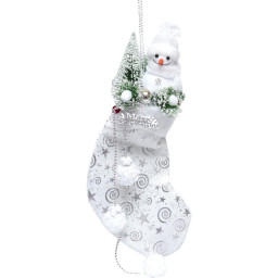 Новогоднее украшение "Сапог с украшением" Bambi 23K-121, 23 x 38 см