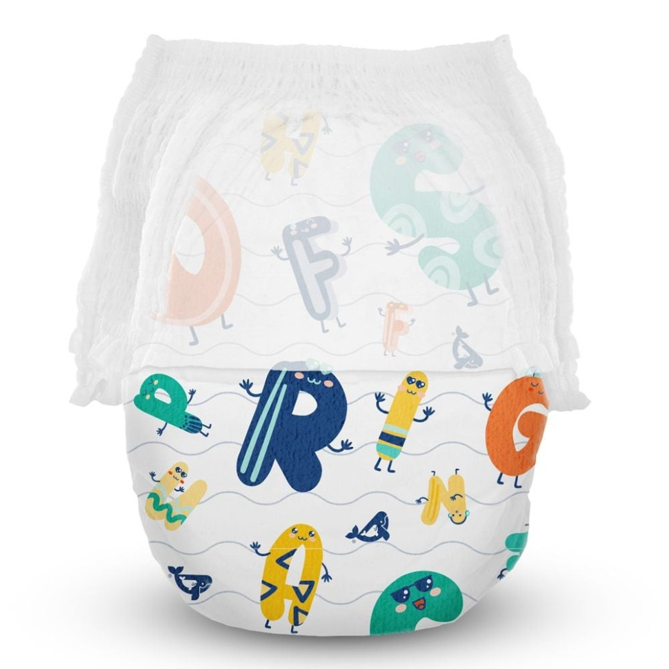 Трусики-подгузники для детей 15-23 кг Offspring DP-OI-FAP-XXL24P-ABC размер XXL, 24 штук