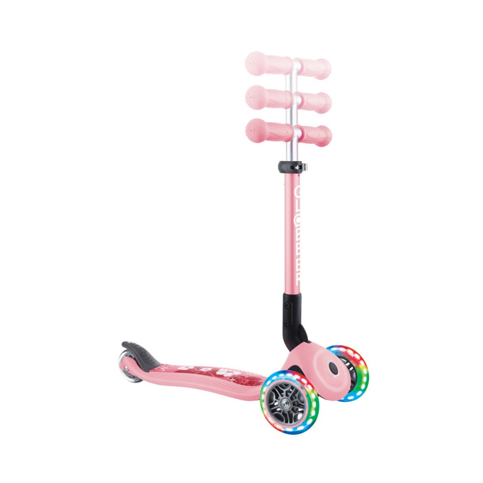 Самокат серии JUNIOR FOLDABLE FANTASY LIGHTS GLOBBER 433-210 розовый, до 50 кг 3 колеса