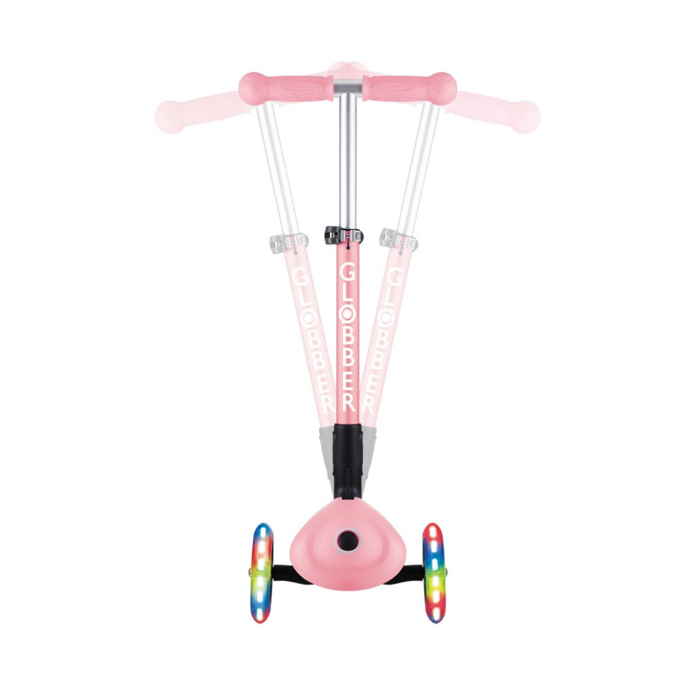 Самокат серии JUNIOR FOLDABLE FANTASY LIGHTS GLOBBER 433-210 розовый, до 50 кг 3 колеса