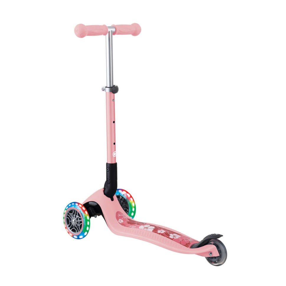 Самокат серии JUNIOR FOLDABLE FANTASY LIGHTS GLOBBER 433-210 розовый, до 50 кг 3 колеса