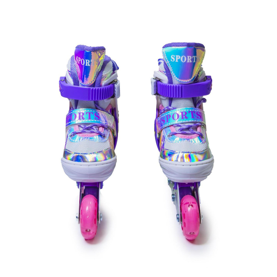 Детские раздвижные ролики Scale Sports 703664920 радужный фиолетовый, размер 34-37