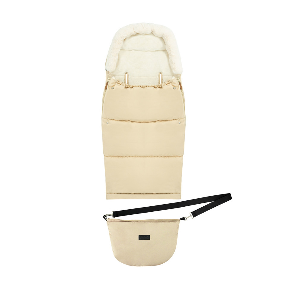 Зимовий конверт у коляску Sleeping bag 2 в 1 MoMi AKCE00049 beige, з сумкою
