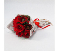 Букет з цукерок 9 Червоні квіти 4106IT