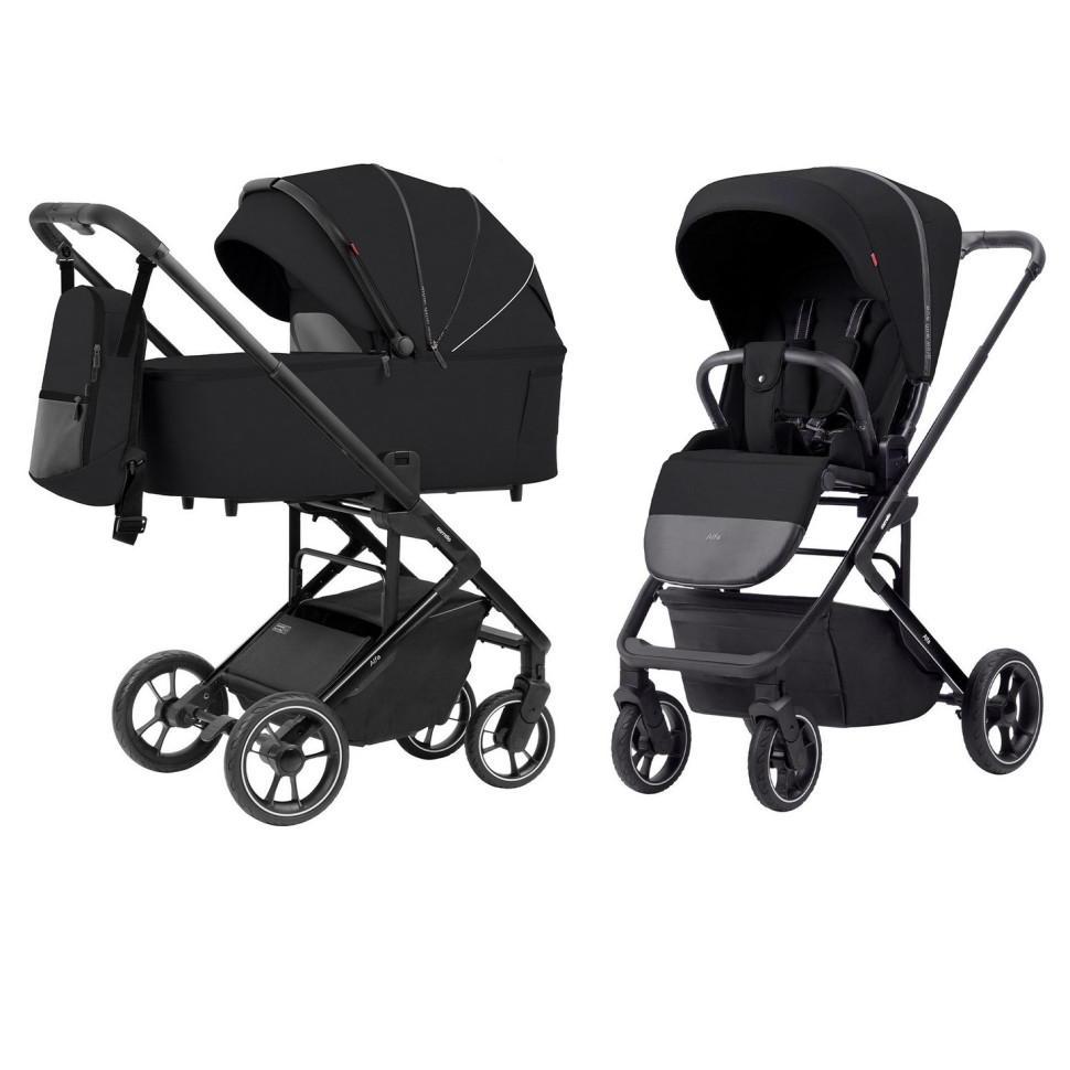 Коляска универсальная 2 в 1 Alfa Carrello CRL-6507 Midnight Black 2