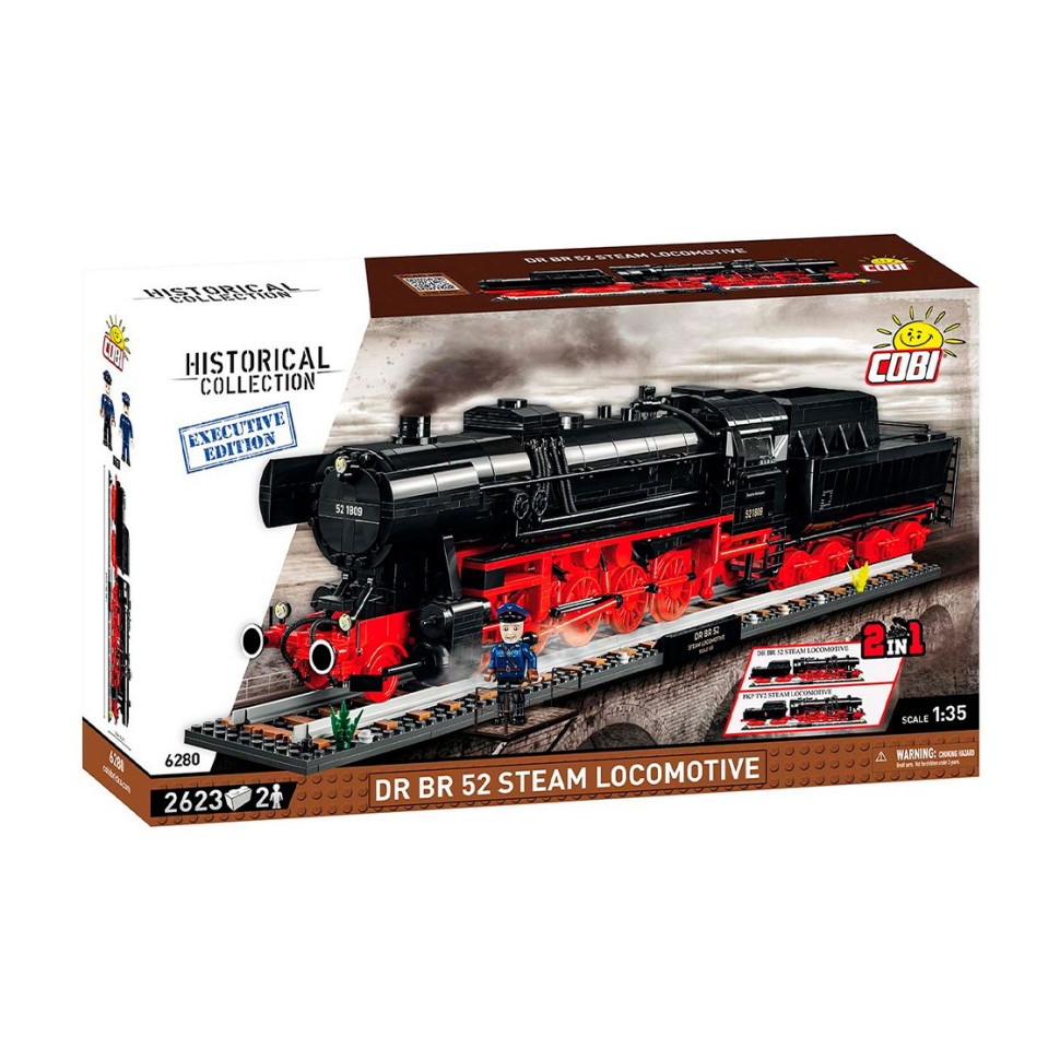 Конструктор Локомотив DR BR Class 52 COBI COBI-6280 Ексклюзивний набір 2623 деталей 1:35