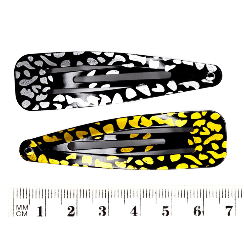 Затискач для волосся золотисто-сріблястий La-beauty 1200-213, 10 шт