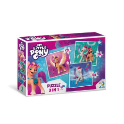 Дитячий пазл 3 в 1 "Зіпп і Санні" My Little Pony DoDo Toys 200384, 3 картинки