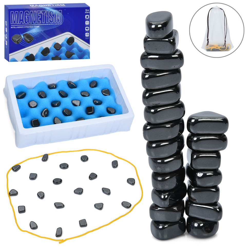 Настільна гра Magnetism Bambi KJ107-1A магнітне каміння 20 шт, мішечок