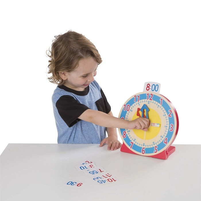 Деревянные умные часы Melissa&Doug MD4284, 13 двусторонних карточек
