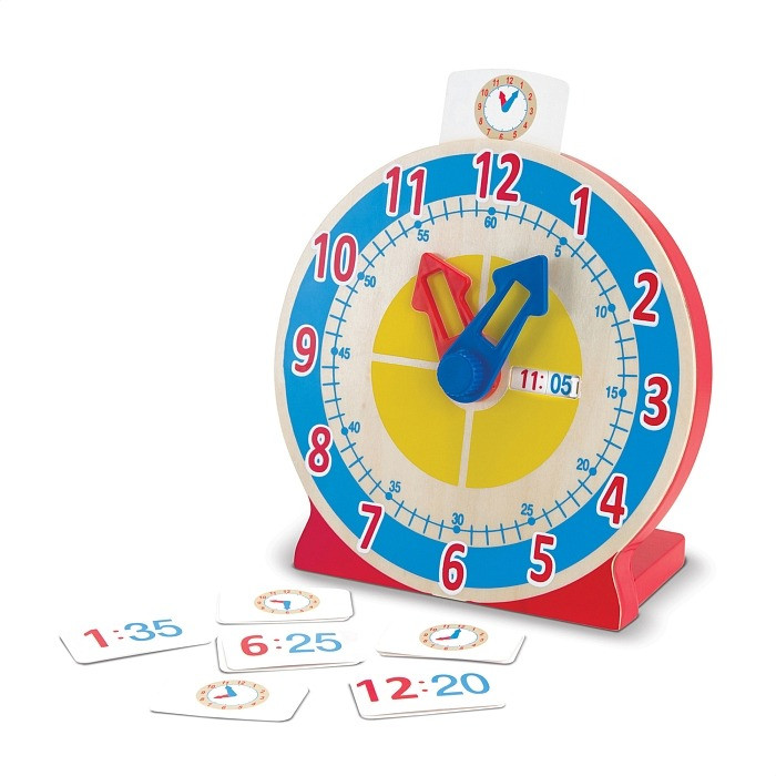 Деревянные умные часы Melissa&Doug MD4284, 13 двусторонних карточек