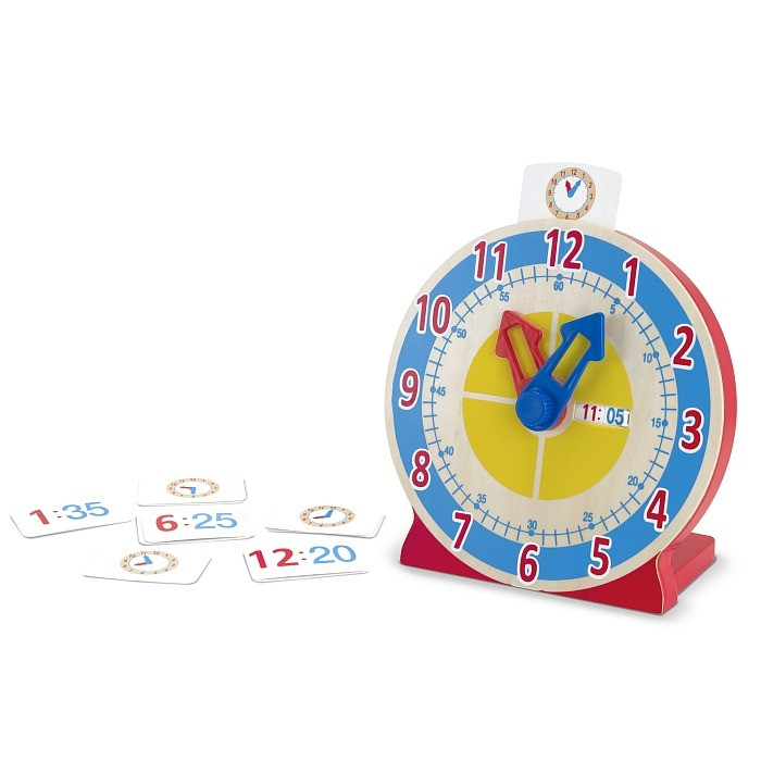 Деревянные умные часы Melissa&Doug MD4284, 13 двусторонних карточек