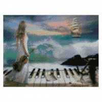 Алмазная мозаика "Мелодия океана" Strateg HX256 30х40 см