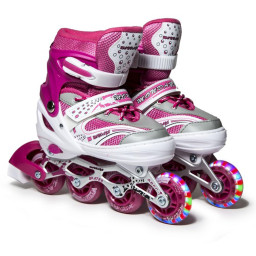 Детские раздвижные ролики Happy Bambi 772544883 Rose, размер 34-37