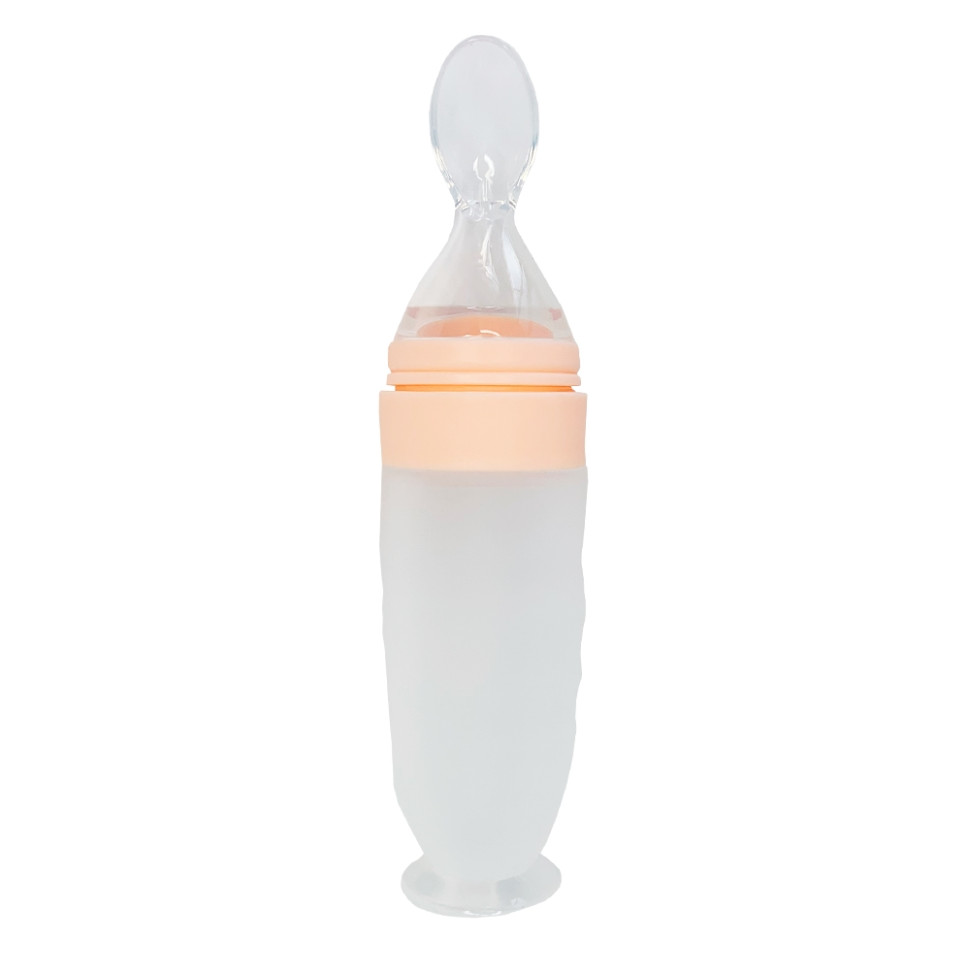 Силіконова ложка-контейнер Mega Zayka MGZ-0108(Peach) об'єм 90 грам