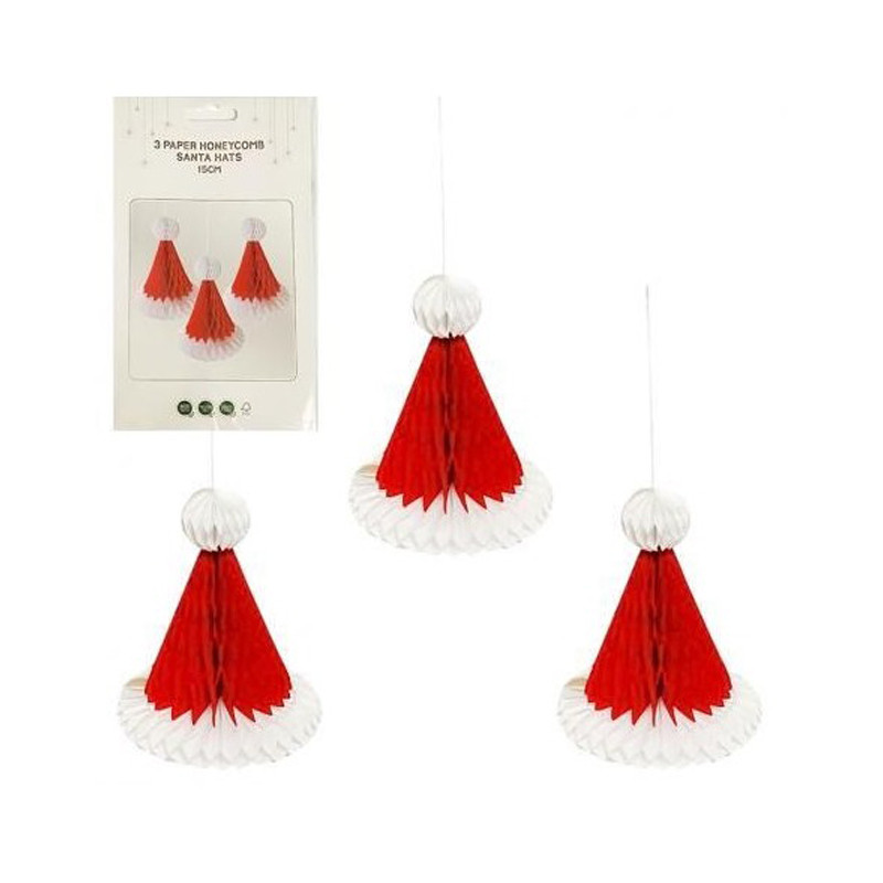Набір підвісних паперових новорічних прикрас