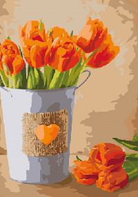 Картина по номерам Идейка Букеты, натюрморты "Праздник любви" 35х50 см KHO2940