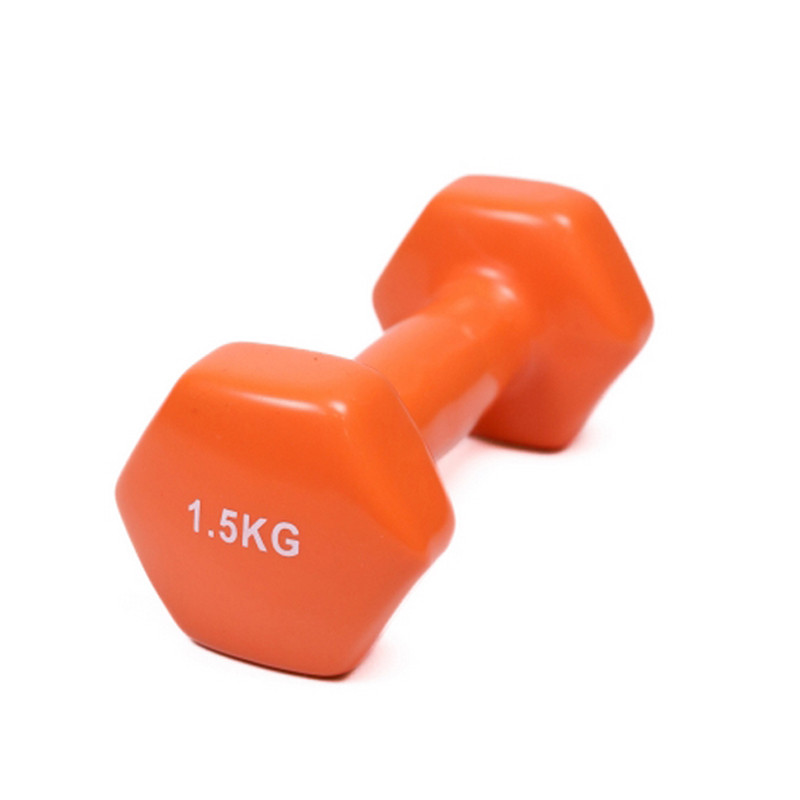 Гантель з вініловим покриттям Generation Fitness 10172FS 1,5 кг, помаранчевий