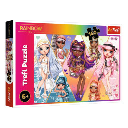 Пазл дитячий "Веселі друзі" Rainbow High Trefl 15415, 160 елементів