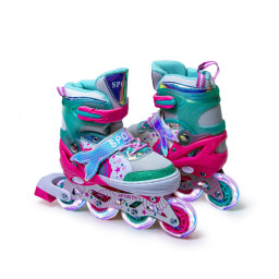 Детские раздвижные ролики "Русалка" Scale Sports 1801003701 тиффани, размер 30-33