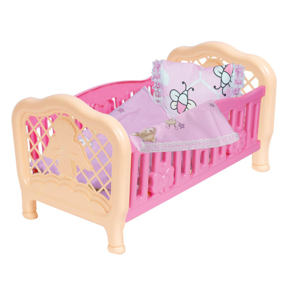 Кроватка для куклы Розовая Технок 4494TXK(Pink) 45х26х24 см