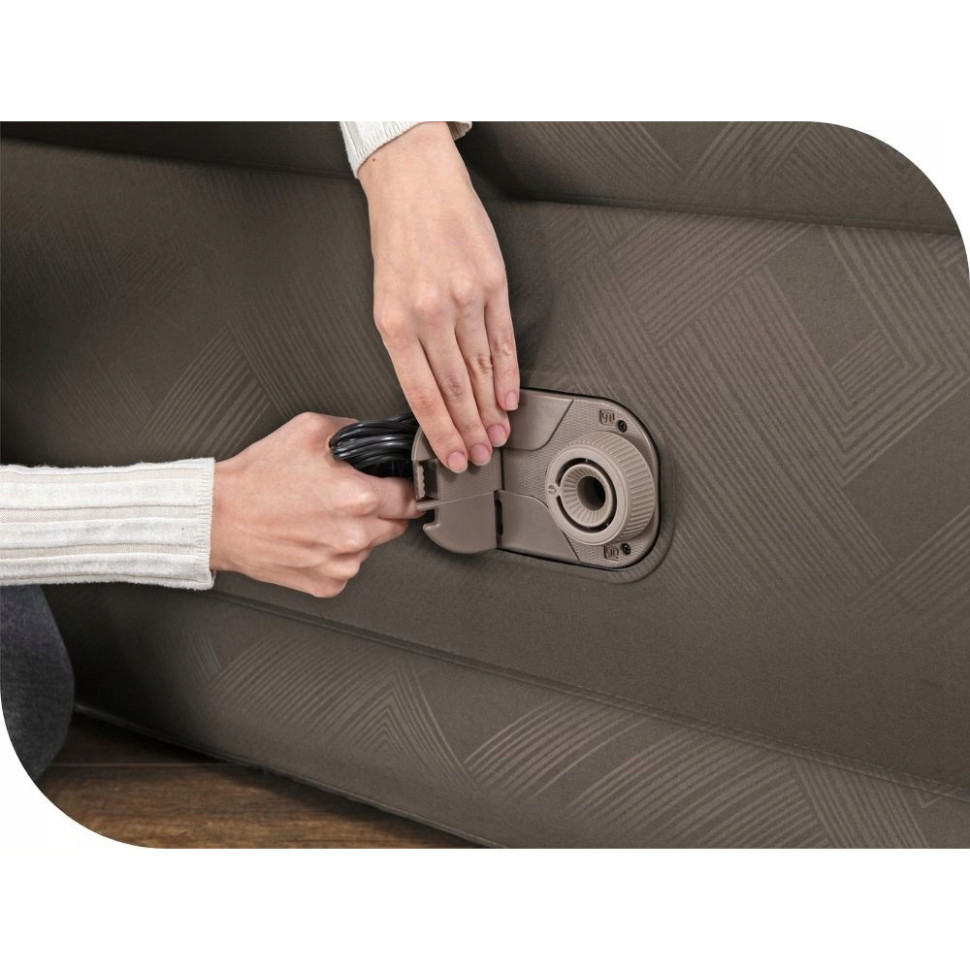 Надувная велюровая кровать Bestway 69145P 203 x 152 x 51 см