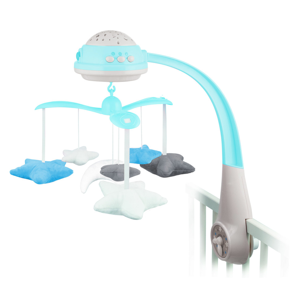 Дитяча Карусель музична Canpol babies 75/100_blu електрична з проектором