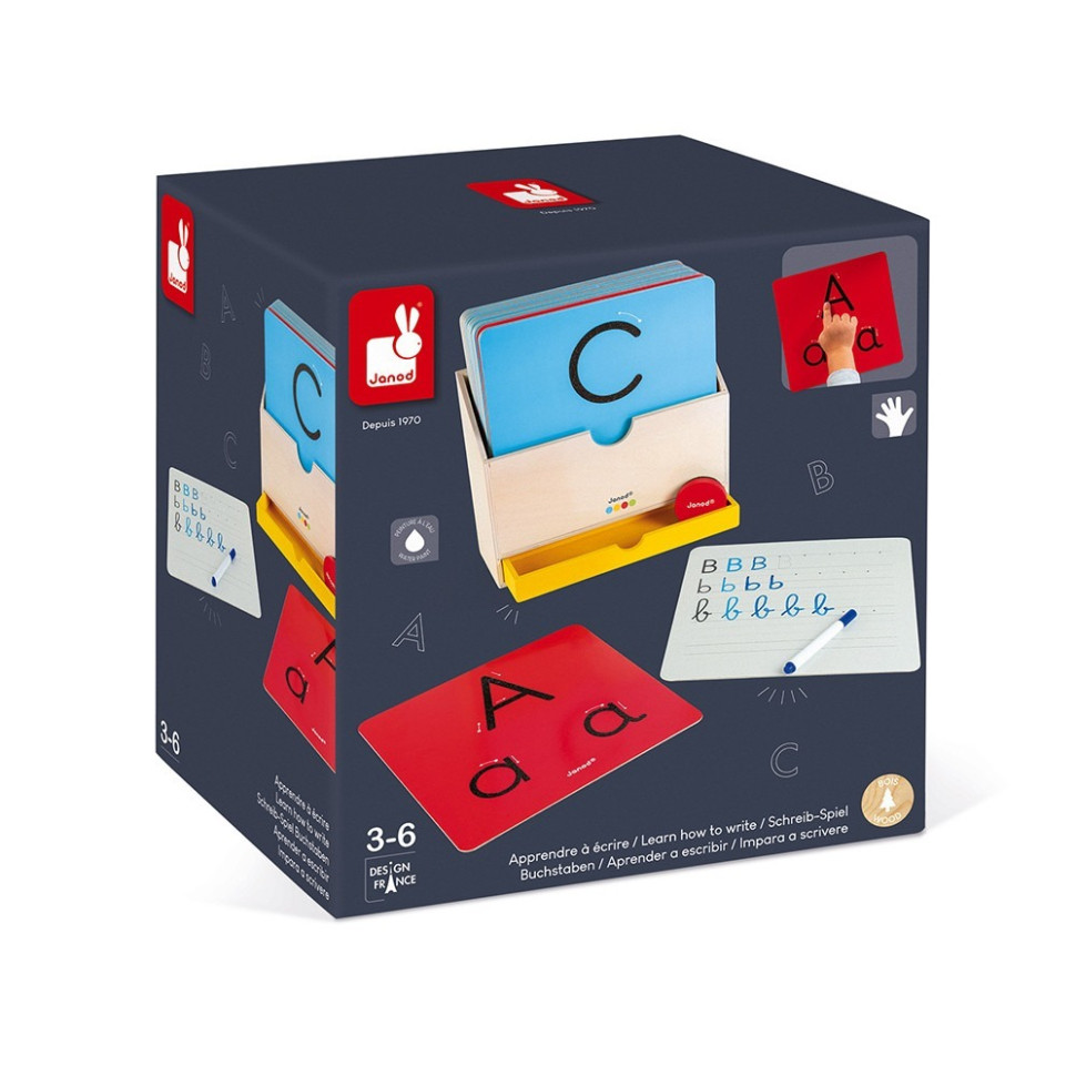 Развивающая детская игра Учим английский алфавит Janod J05074, 26 карточек