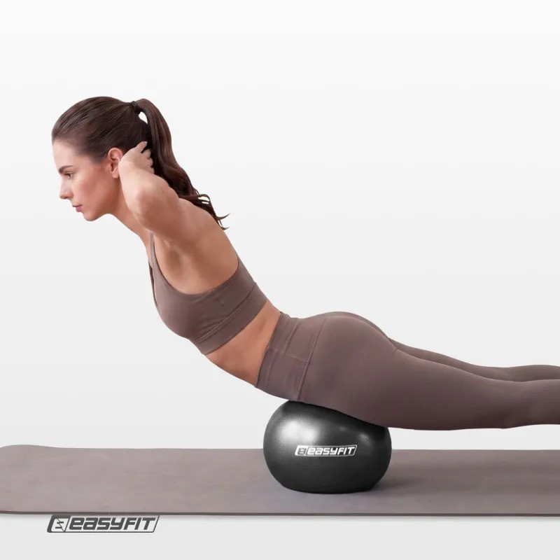 М'яч для пілатесу EasyFit EF-1221-BK 25 см, чорний, до 130 кг