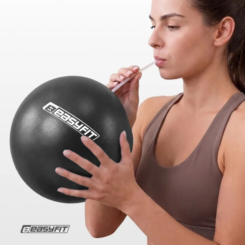 М'яч для пілатесу EasyFit EF-1221-BK 25 см, чорний, до 130 кг