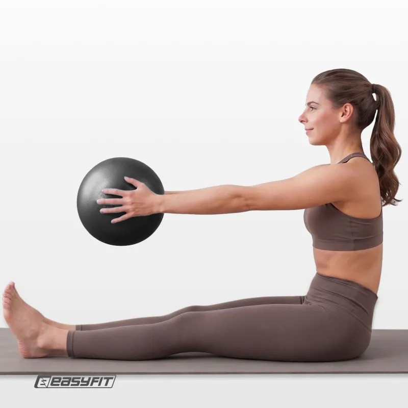 М'яч для пілатесу EasyFit EF-1221-BK 25 см, чорний, до 130 кг