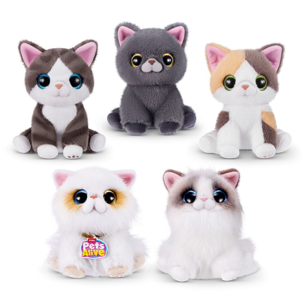 Інтерактивний ігровий набір-сюрприз Грайливі кошенята Pets & Robo Alive S2 9568, 10 різних звуків