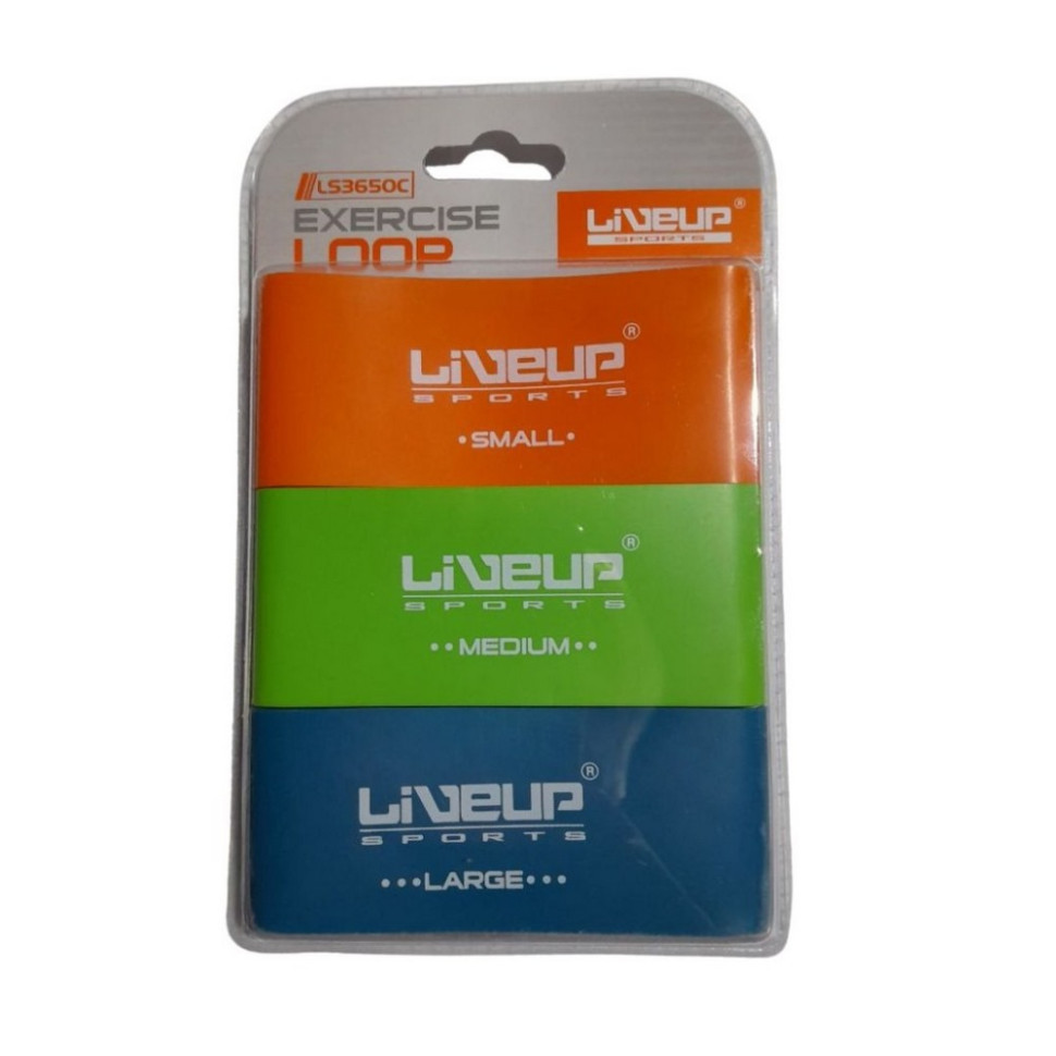 Набор фитнес эспандеров EXERCISE LOOP LiveUp LS3650C в наборе 3 шт